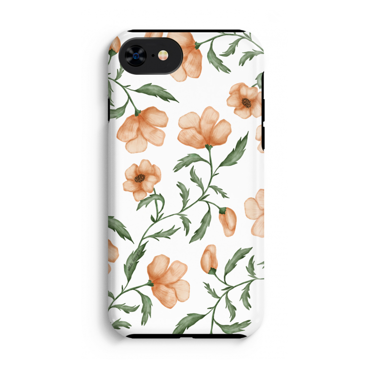 Peachy flowers: iPhone SE 2020 Tough Case