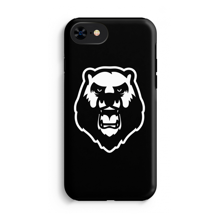 Angry Bear (black): iPhone SE 2020 Tough Case