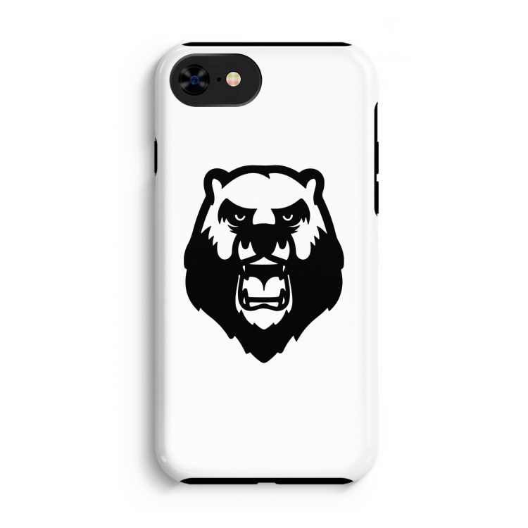 Angry Bear (white): iPhone SE 2020 Tough Case