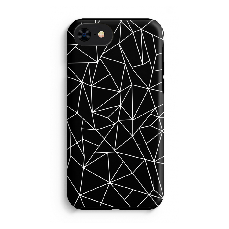 Geometrische lijnen wit: iPhone SE 2020 Tough Case