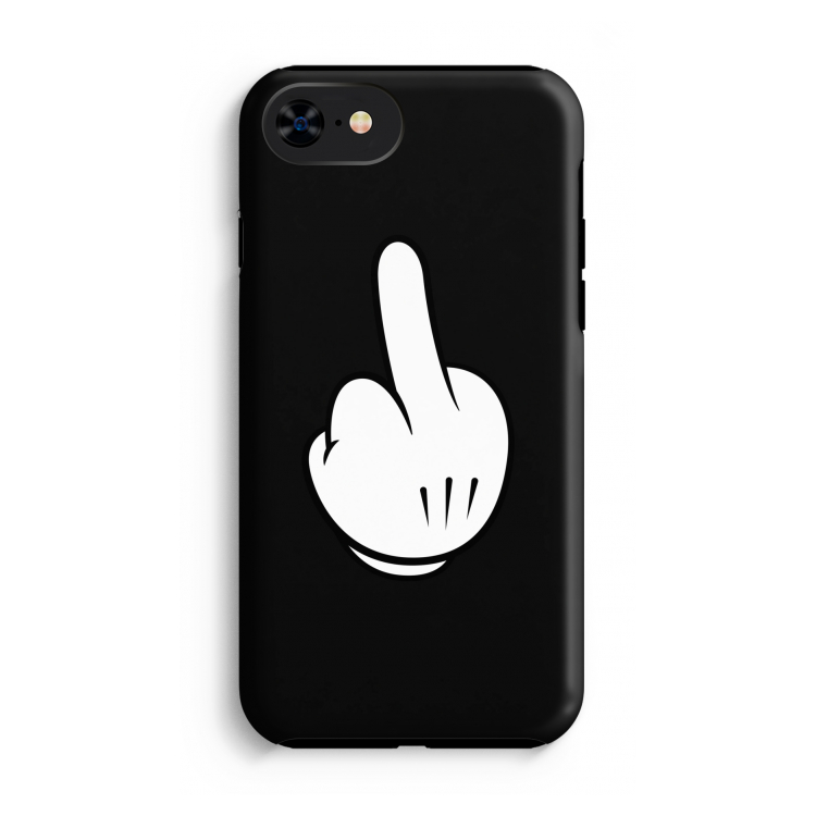 Middle finger black: iPhone SE 2020 Tough Case