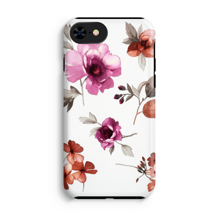 Geschilderde bloemen: iPhone SE 2020 Tough Case