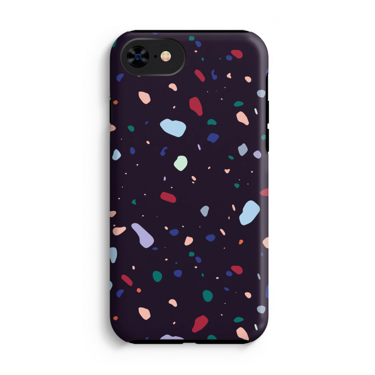 Dark Rounded Terrazzo: iPhone SE 2020 Tough Case
