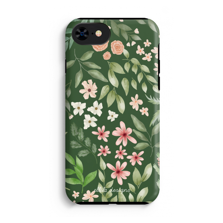 Botanical green sweet flower heaven: iPhone SE 2020 Tough Case