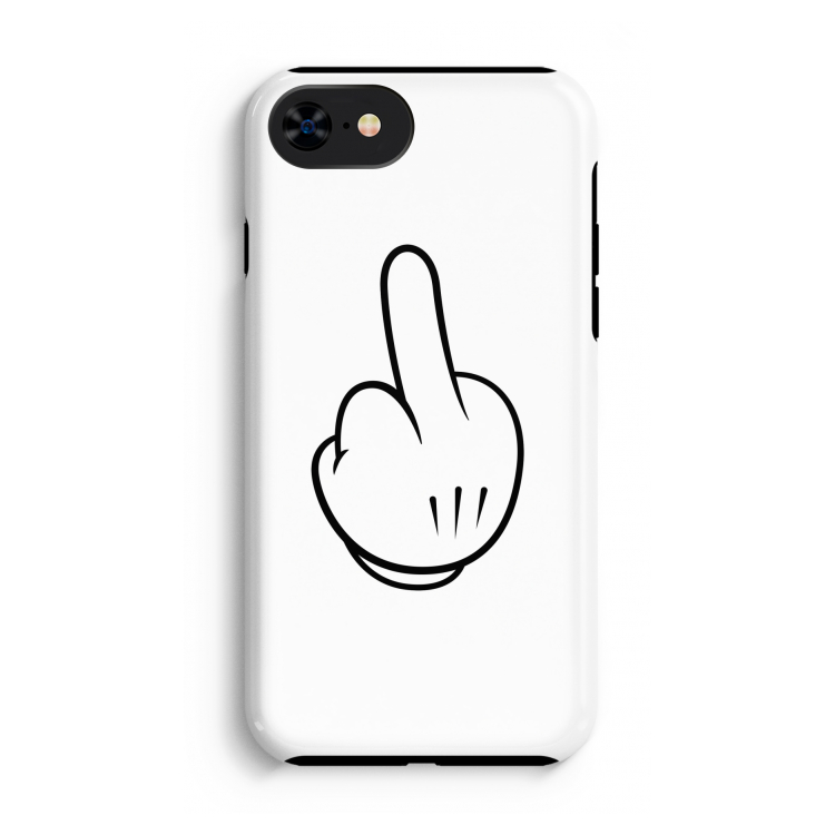 Middle finger white: iPhone SE 2020 Tough Case