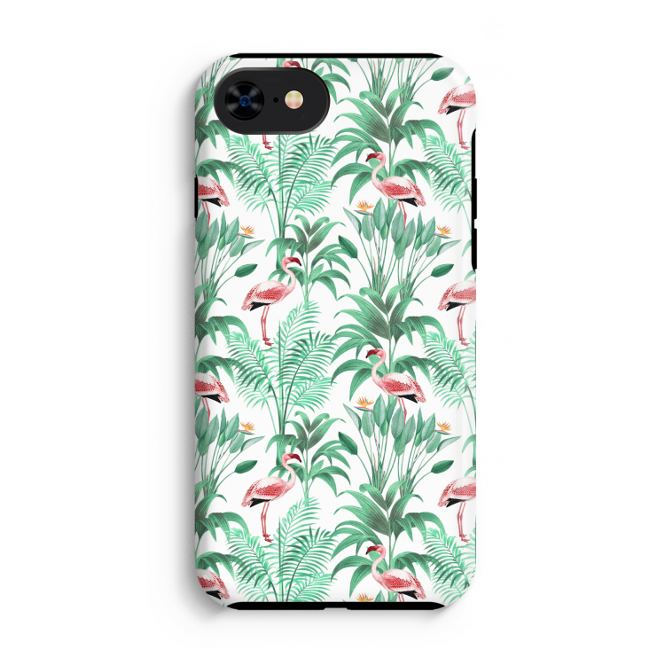Flamingo bladeren: iPhone SE 2020 Tough Case