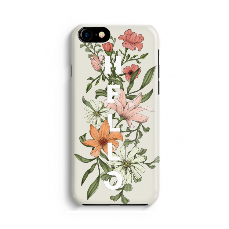 Hello bloemen: Volledig geprint iPhone SE 2020 Hoesje