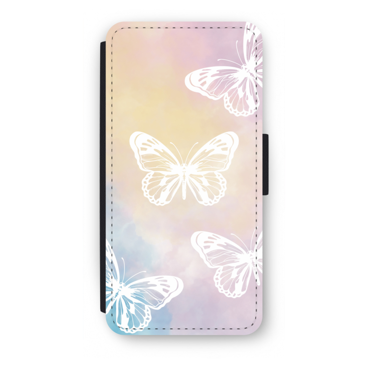 White butterfly: iPhone SE 2020 Flip Hoesje