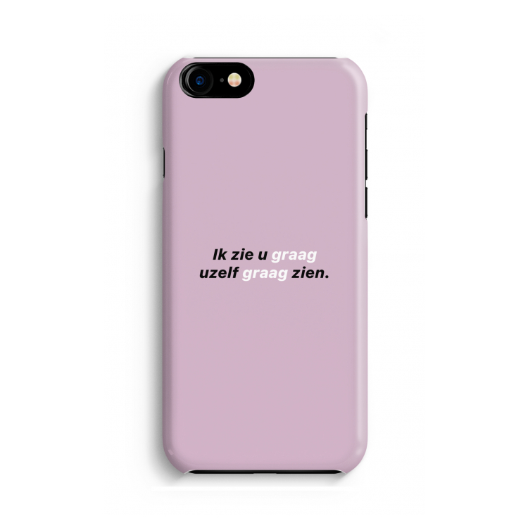 uzelf graag zien: Volledig geprint iPhone SE 2020 Hoesje