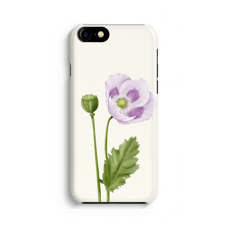 Purple poppy: Volledig geprint iPhone SE 2020 Hoesje