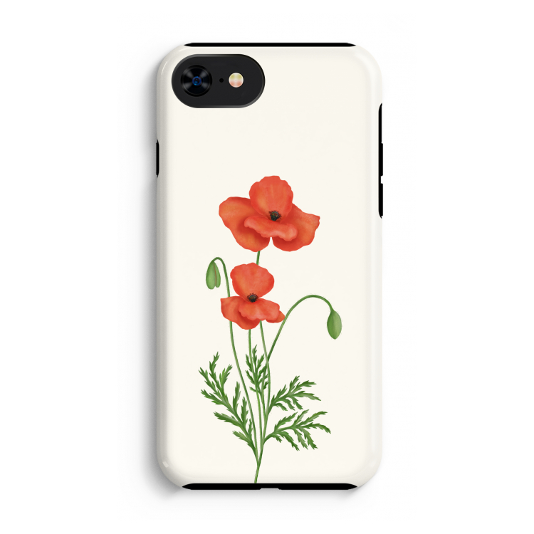 Red poppy: iPhone SE 2020 Tough Case