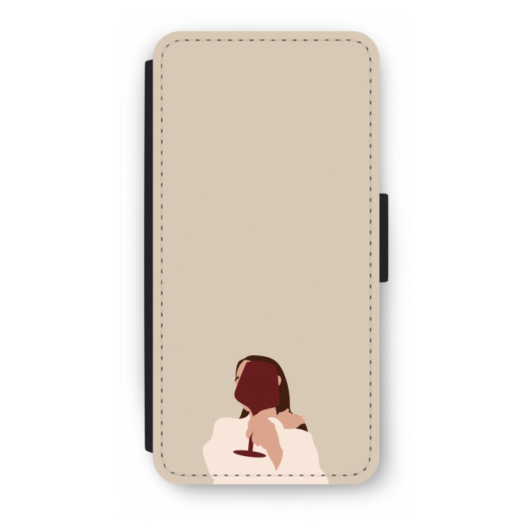 I drink wine: iPhone SE 2020 Flip Hoesje