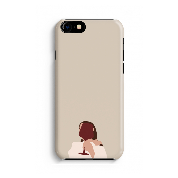 I drink wine: Volledig geprint iPhone SE 2020 Hoesje