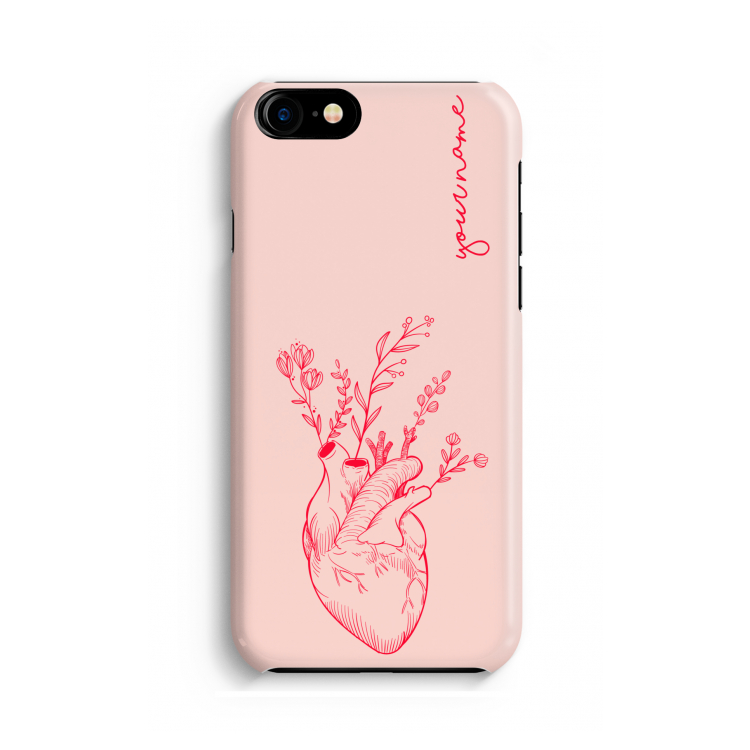 Blooming Heart: Volledig geprint iPhone SE 2020 Hoesje