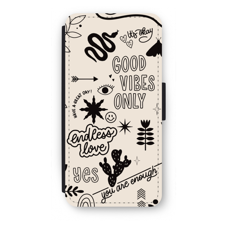 Good vibes: iPhone SE 2020 Flip Hoesje