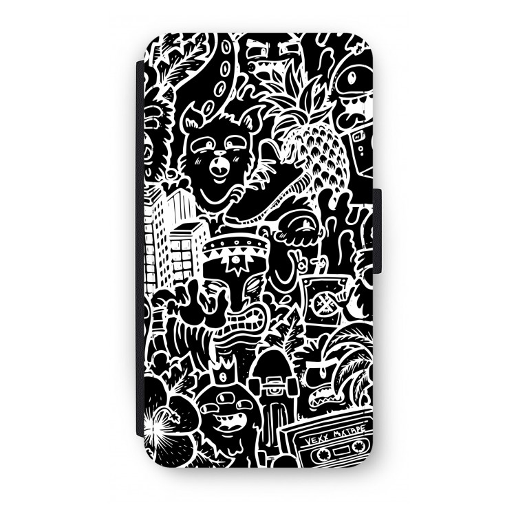 Vexx Black Mixtape: iPhone X Flip Hoesje