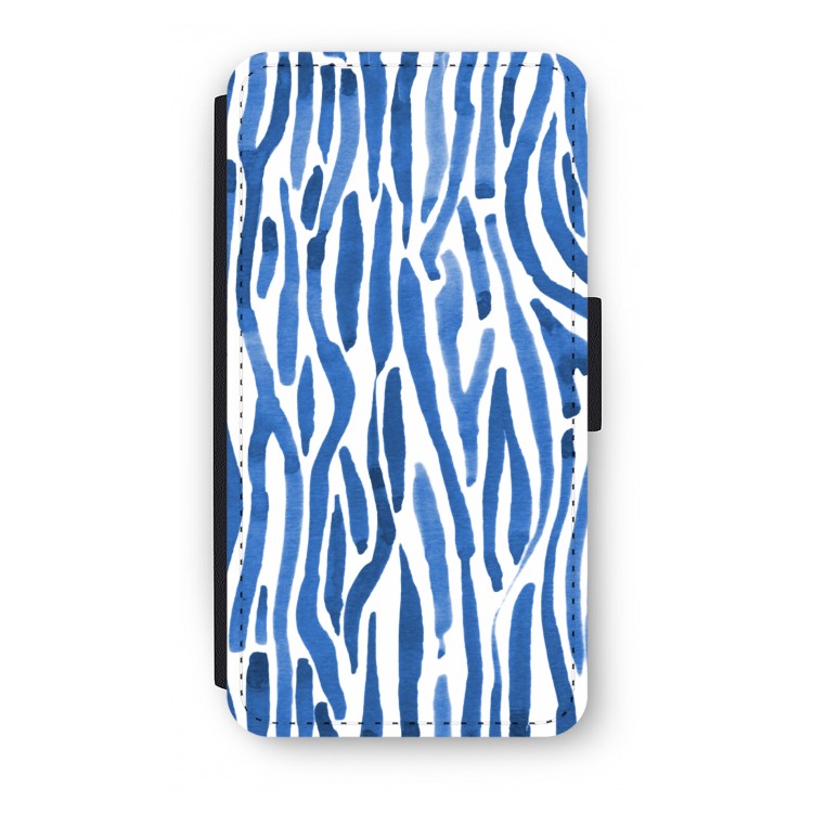 Blauwe nerven: iPhone X Flip Hoesje