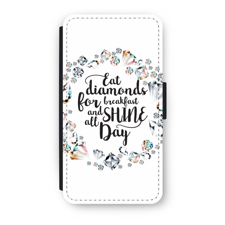 Diamonds: iPhone X Flip Hoesje