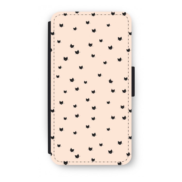 Kleine kattenkopjes: iPhone X Flip Hoesje