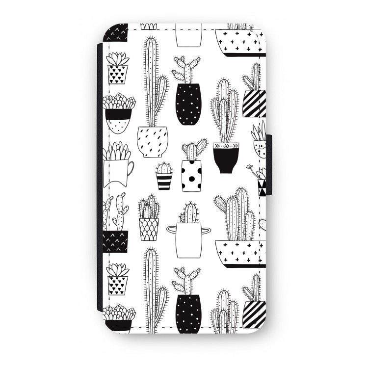 Cactusmotief: iPhone X Flip Hoesje