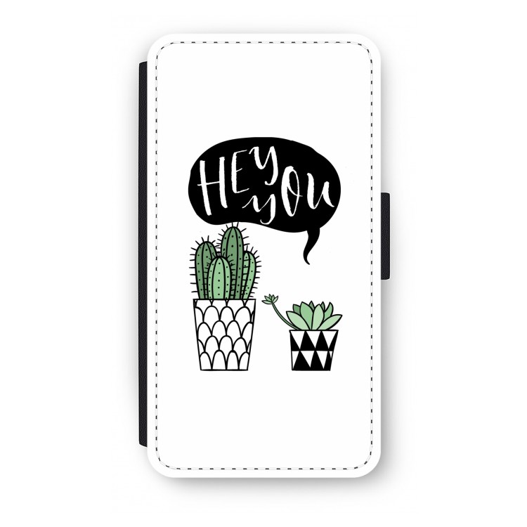 Hey you cactus: iPhone X Flip Hoesje