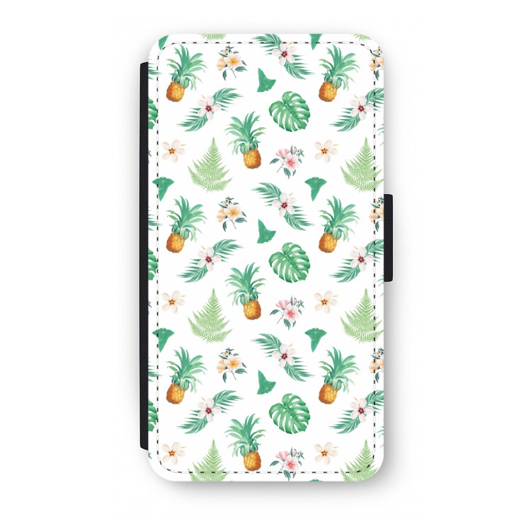 Ananas bladeren: iPhone X Flip Hoesje