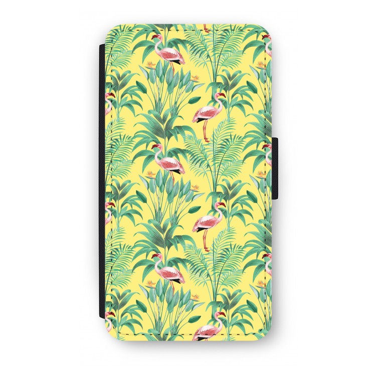 Flamingo party: iPhone X Flip Hoesje
