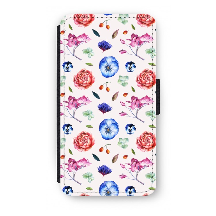 Bloemetjes: iPhone X Flip Hoesje