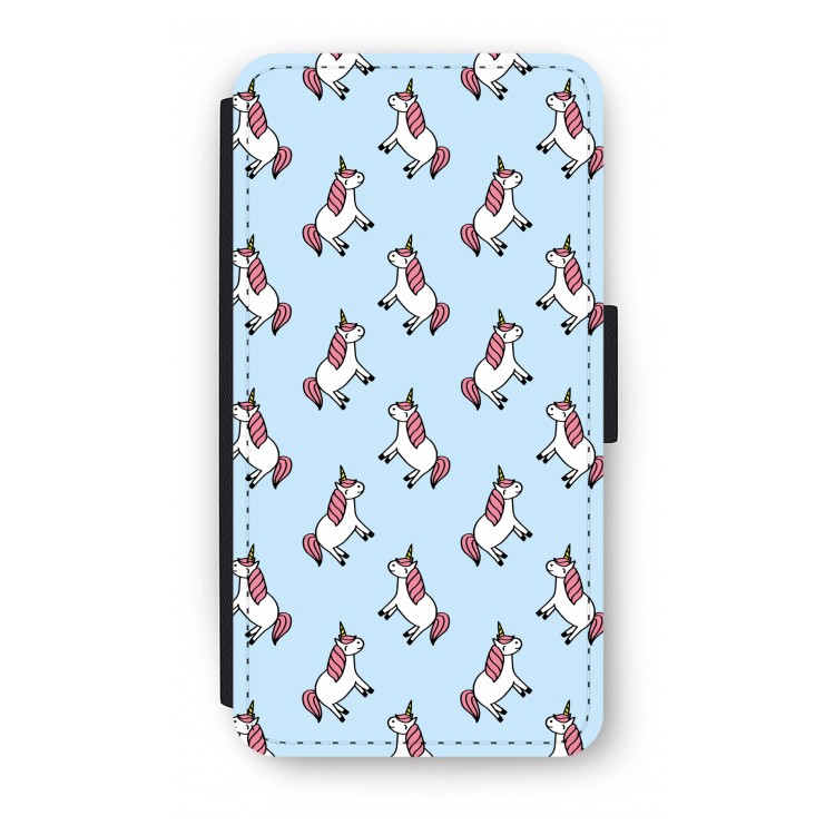 Eenhoorns overal: iPhone X Flip Hoesje