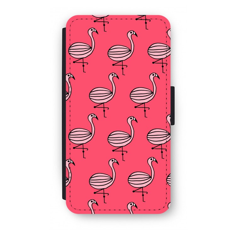 Flamingo: iPhone X Flip Hoesje