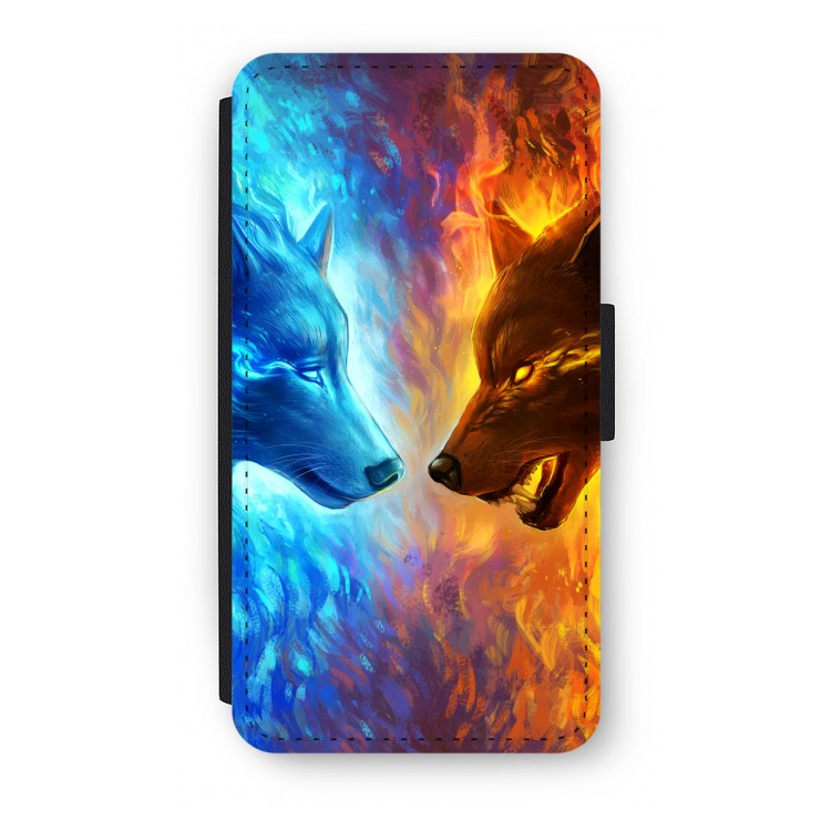 Fire & Ice: iPhone X Flip Hoesje