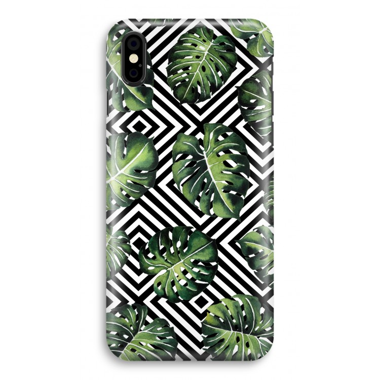 Geometrische jungle: iPhone X Volledig Geprint Hoesje