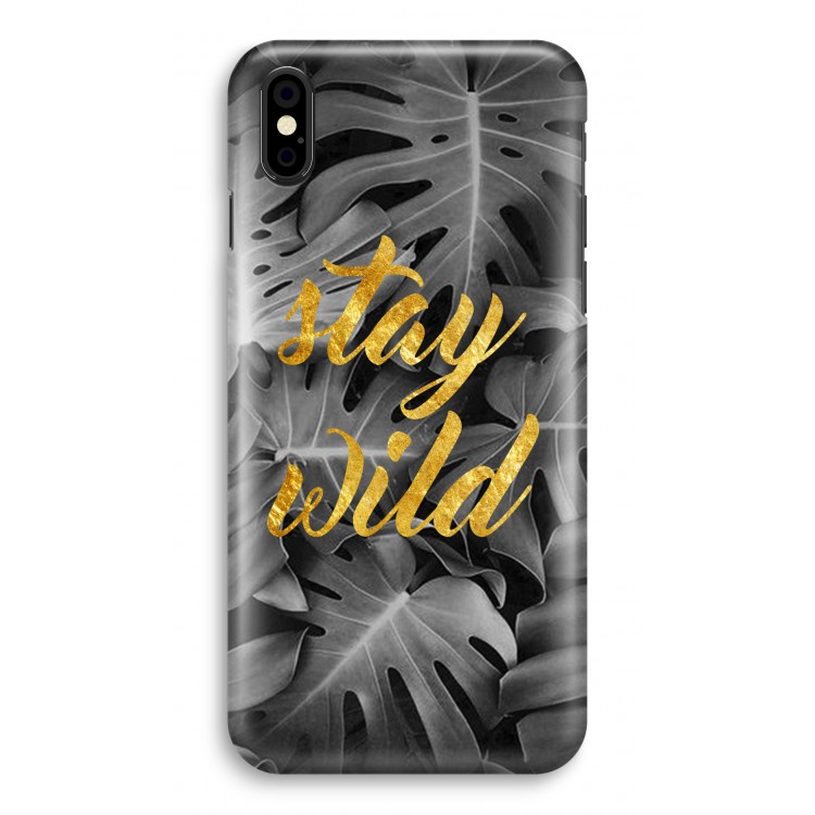 Stay wild: iPhone X Volledig Geprint Hoesje