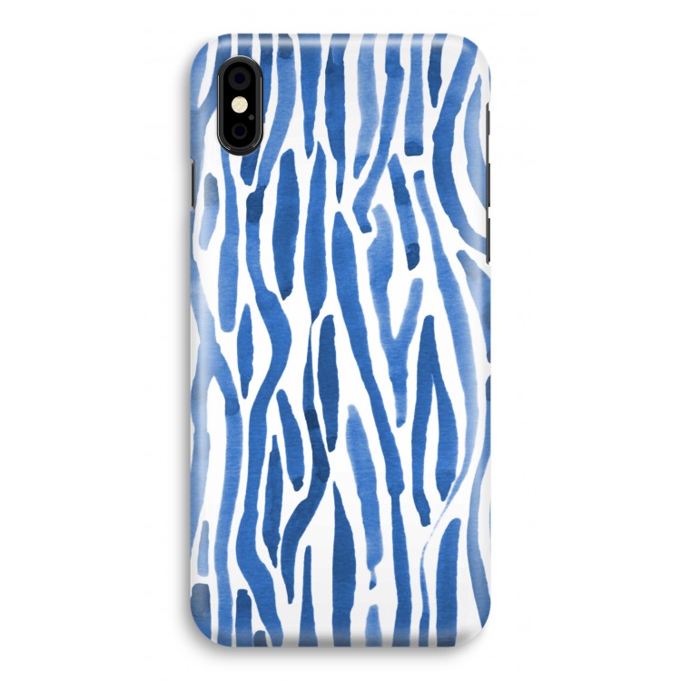 Blauwe nerven: iPhone X Volledig Geprint Hoesje