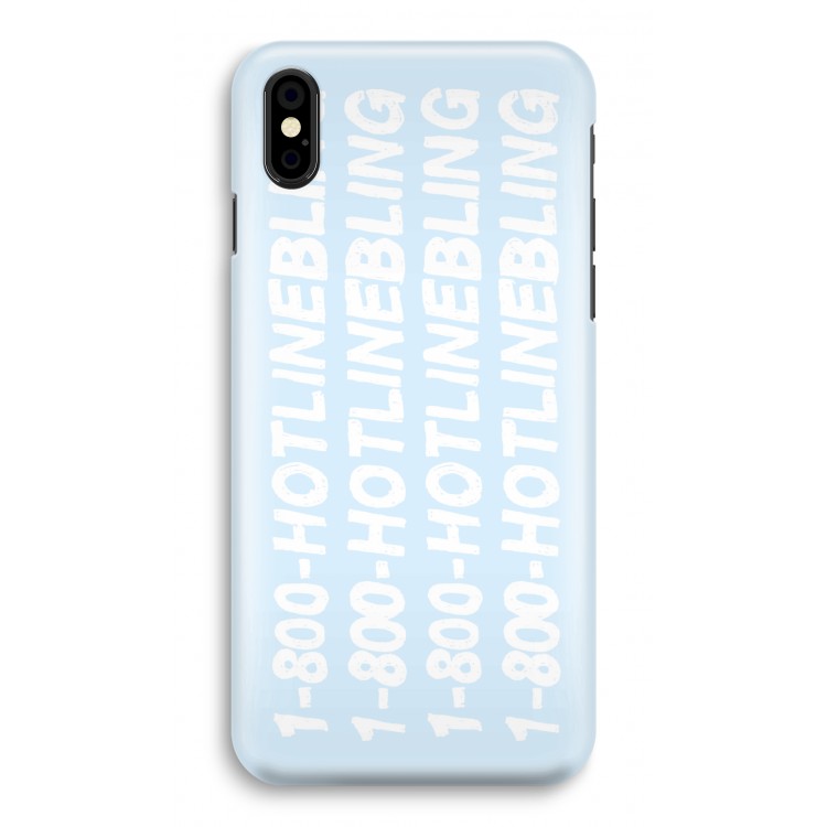 Hotline bling blue: iPhone X Volledig Geprint Hoesje
