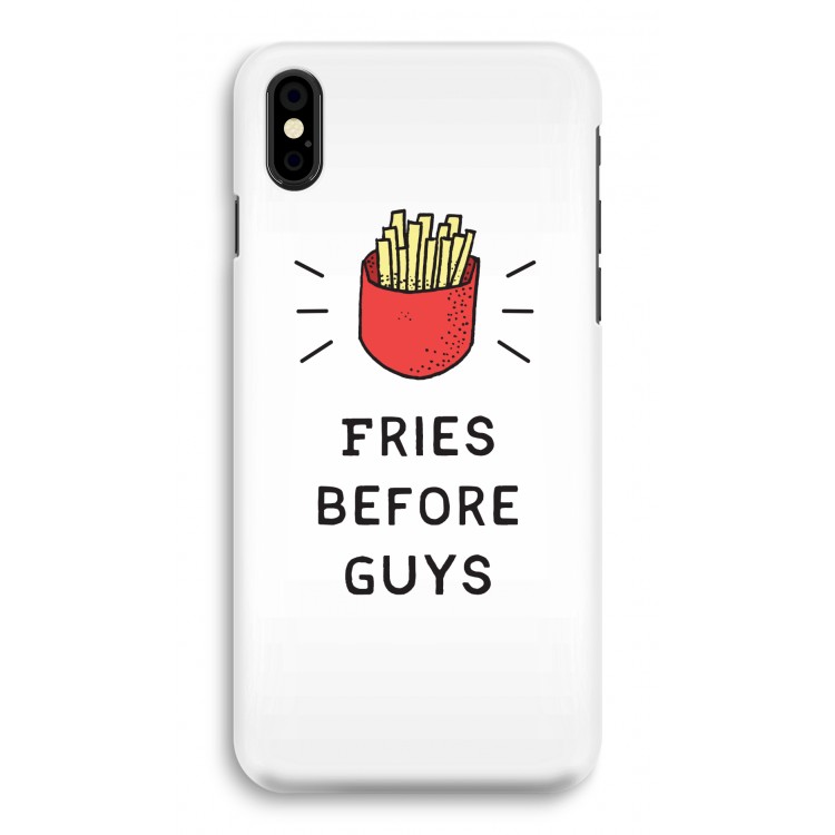 Fries before guys: iPhone X Volledig Geprint Hoesje