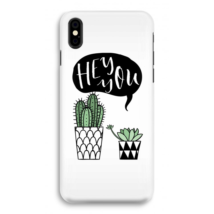 Hey you cactus: iPhone X Volledig Geprint Hoesje
