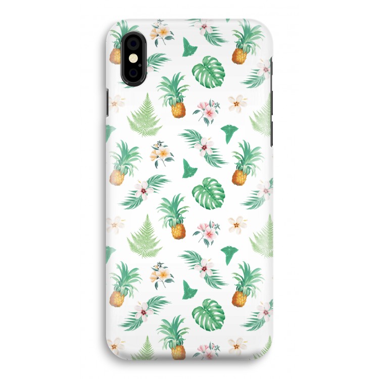 Ananas bladeren: iPhone X Volledig Geprint Hoesje