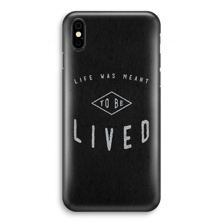To be lived: iPhone X Volledig Geprint Hoesje