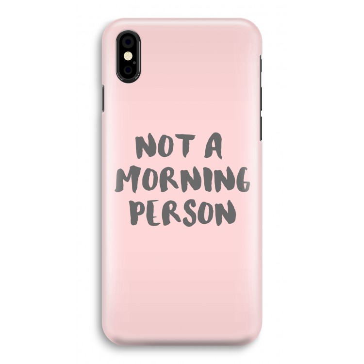 Morning person: iPhone X Volledig Geprint Hoesje