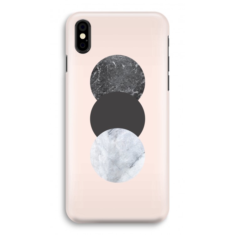 Marmeren cirkels: iPhone X Volledig Geprint Hoesje