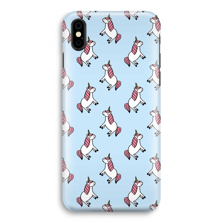 Eenhoorns overal: iPhone X Volledig Geprint Hoesje