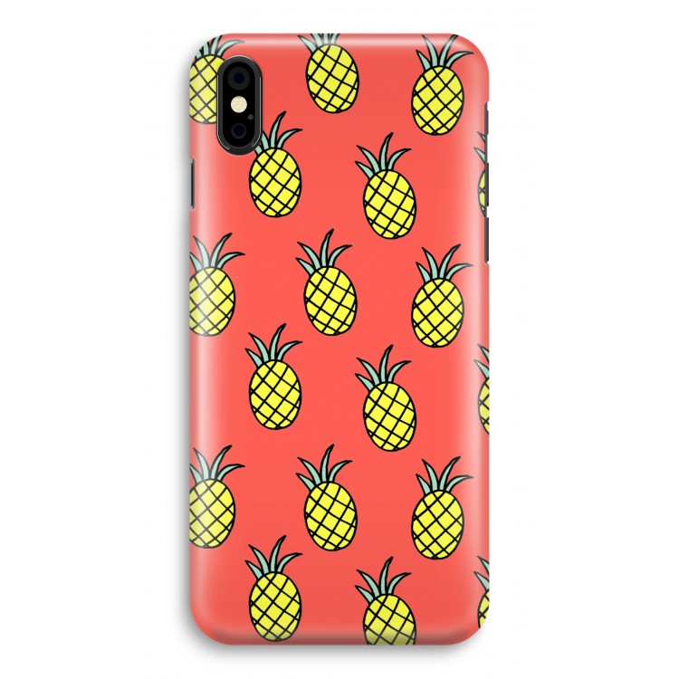 Ananas: iPhone X Volledig Geprint Hoesje