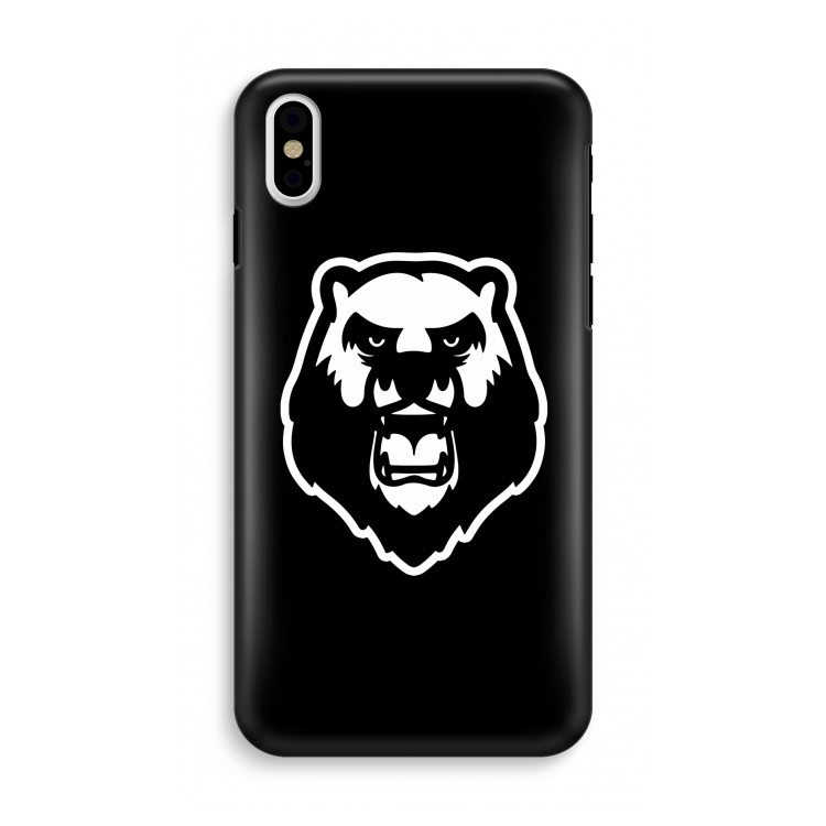 Angry Bear (black): iPhone X Tough Case
