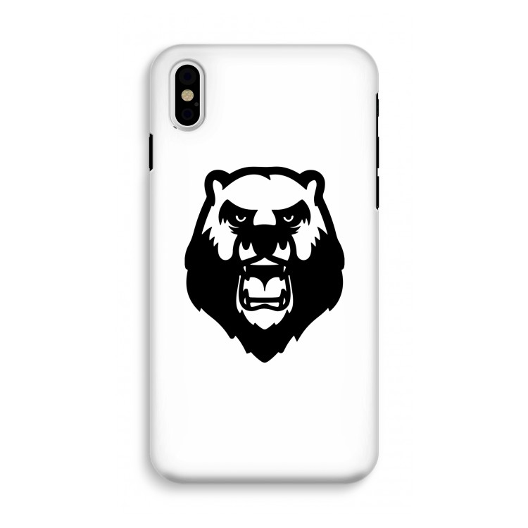 Angry Bear (white): iPhone X Tough Case