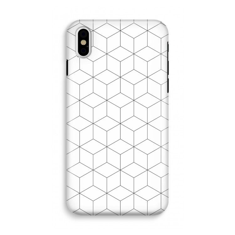 Zwart-witte kubussen: iPhone X Tough Case