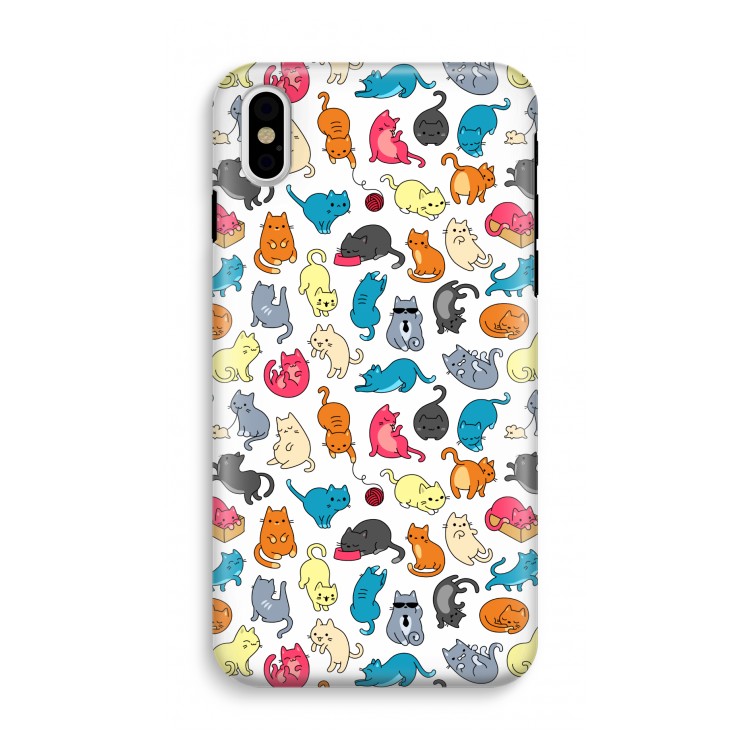 Kleurrijke katten: iPhone X Tough Case