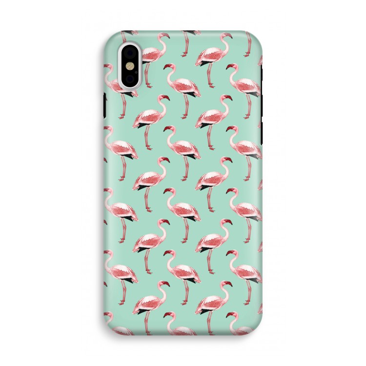 Flamingoprint groen: iPhone X Tough Case
