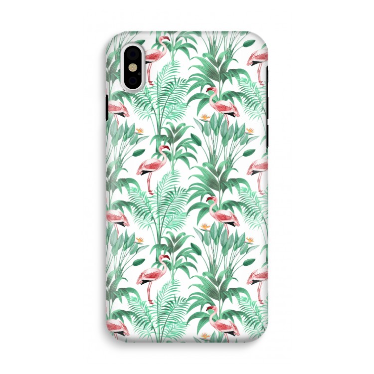 Flamingo bladeren: iPhone X Tough Case