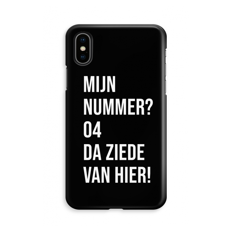 Da ziede van hier - Zwart: iPhone X Volledig Geprint Hoesje